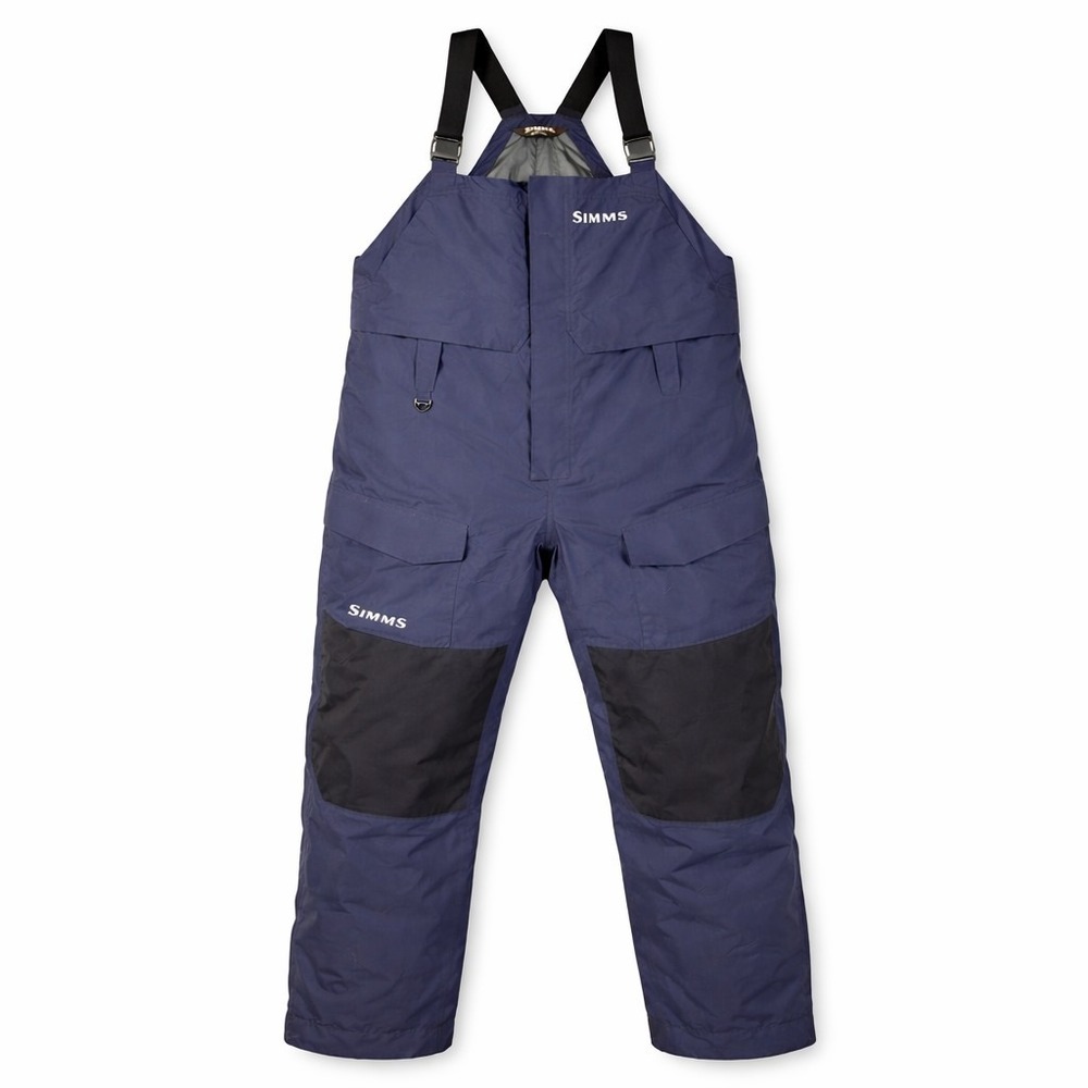 Simms Mens Insulated Bib Overalls XXL Navy Heavy Duty Reinforced Fishing